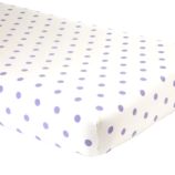 Crib Fitted Sheet (Lavender Dot)